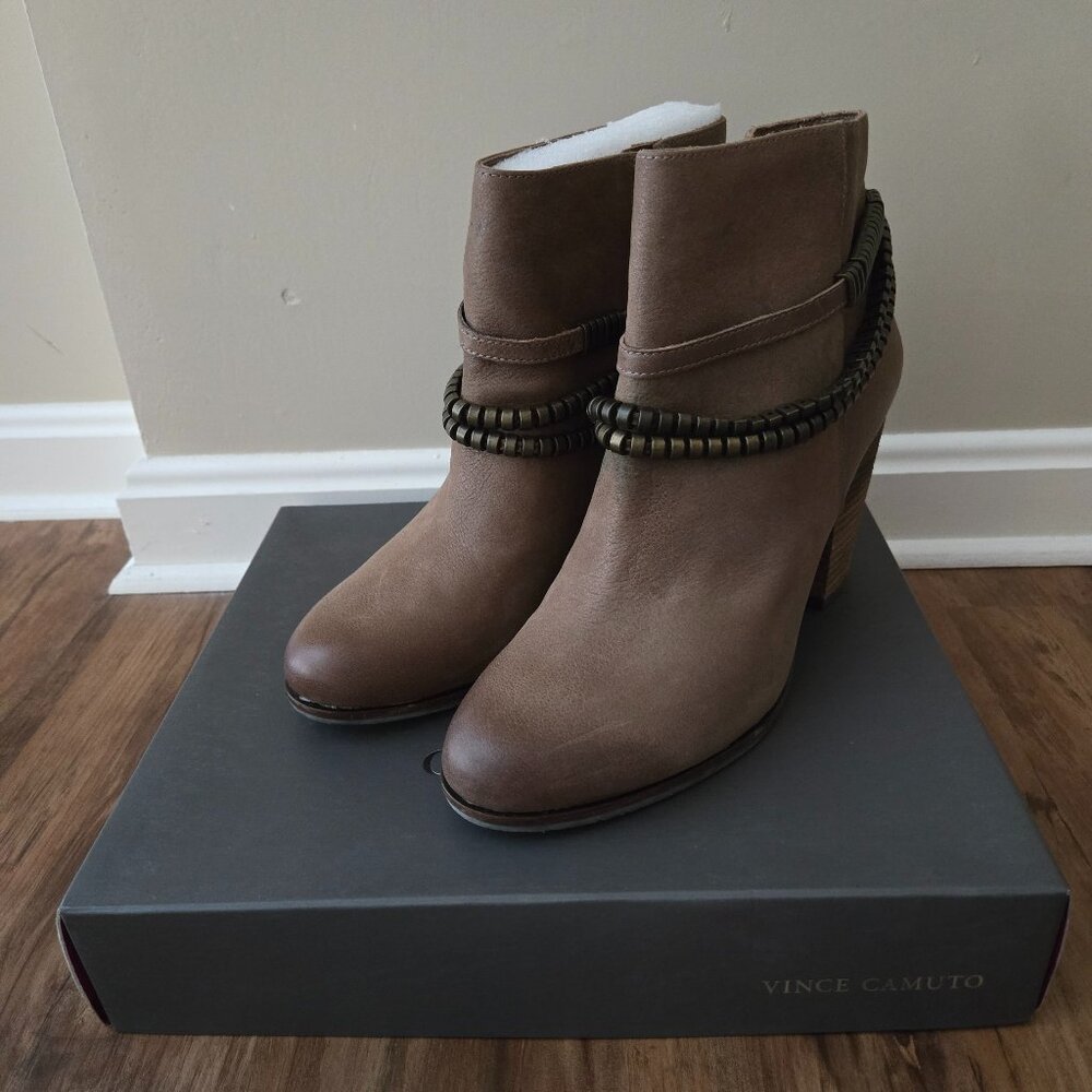 Vince Camuto Women's Ankle Bootie - VO-HALLA - Smoke Taupe Size 9.5M - NWT